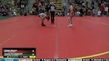 130 lbs Cons. Round 2 - Caden Wevley, West Central Area vs Mason Pflugshaupt, Coon Rapids Mat Bandits