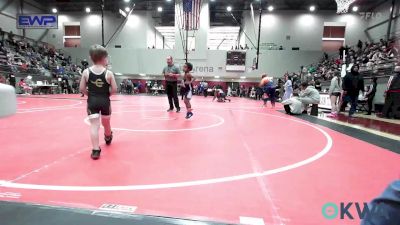 46 lbs Consi Of 8 #2 - Gerami President, Victory Grappling Club vs Emerson Baggett, Beggs Youth Wrestling Program