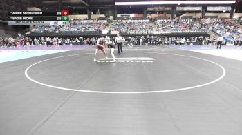 125 lbs 3rd Place Match - Sadie Dickie, Spring Hill HS vs Abbie Slothower, Salina-Central HS
