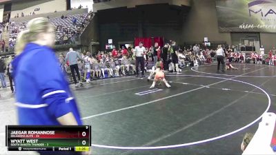 85 lbs Round 1 (6 Team) - Jaegar Romannose, Oklahoma Elite vs Wyatt West, South Dakota Thunder