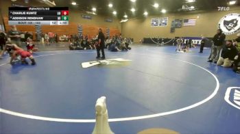 100 lbs Quarterfinal - Charlie Kuntz, Liberty vs Addison Renshaw, North Bakersfield