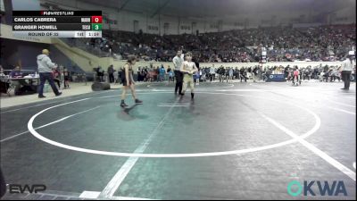 70 lbs Round Of 32 - Carlos Cabrera, Warner Eagles Youth Wrestling vs Granger Howell, Tecumseh Youth Wrestling