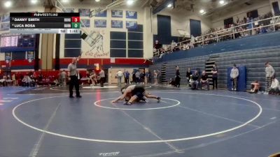 127 lbs Quarterfinal - Danny Smith, Burgettstown vs Luca Rosa, Burrell