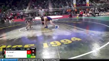 2A-160 lbs Champ. Round 1 - Roedy Farrell, Thermopolis vs Jacob Brown, Tongue River