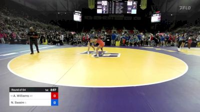 115 lbs Round Of 64 - Alena Williams, AR vs Norah Swaim, IL