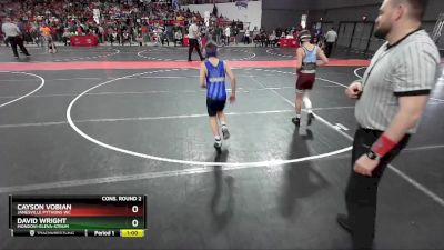 100 lbs Cons. Round 2 - Cayson Vobian, Janesville Pythons WC vs David Wright, Mondovi-Eleva-Strum