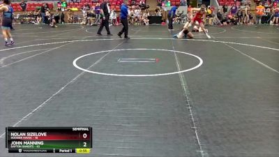 120 lbs Semis (4 Team) - Nolan Sizelove, Hoosier Havoc vs John Manning, Dayton Bandits