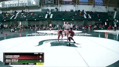 133 lbs 3rd Place Match - Sean Spidle, Central Michigan vs Lucian Brink, Northern Illinois