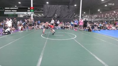 100 lbs Round 3 (6 Team) - Jordan Perez, CTWHALE vs Croix Ashcraft, Tri State Hammers