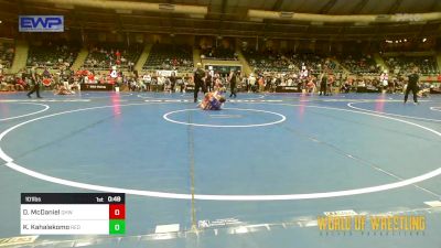 101 lbs Consi Of 16 #2 - Dalton McDaniel, Greater Heights Wrestling vs Karson Kahalekomo, Red Cobra Westling Academy