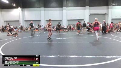 105 lbs Round 4 (10 Team) - Ethan Bayliss, Indiana Outlaws vs Preston Pas, MF Savage