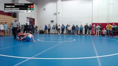 120 lbs Cons. Round 3 - Diego Yoo, Hamilton Southeastern vs Draven Hamilton, Evansville Mater Dei