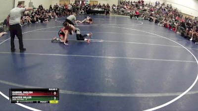 80 lbs Round 5 (6 Team) - Gabriel Inglish, North Dakota 1 vs Hunter Miller, Iowa USA Grey