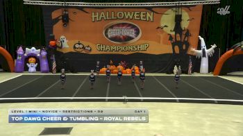 Top Dawg Cheer & Tumbling - Royal Rebels [2025 L1 Mini - Novice - Restrictions - D2 Day 1] 2025 Cheer Power San Antonio Halloween Challenge
