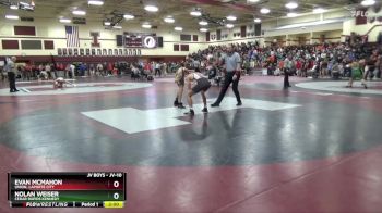 JV-10 lbs Quarterfinal - Nolan Weiser, Cedar Rapids Kennedy vs Evan McMahon, Union, LaPorte City