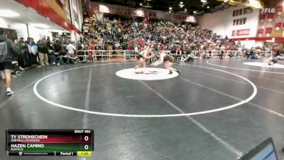 175 lbs Quarterfinal - Ty Strohschein, Greybull/Riverside vs Hazen Camino, Buffalo