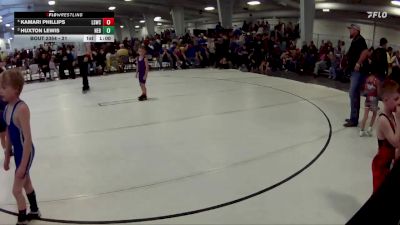 21 lbs 7th Place Match - Kamari Phillips, Lincoln Squires Wrestling Club vs Huxton Lewis, Nebraska
