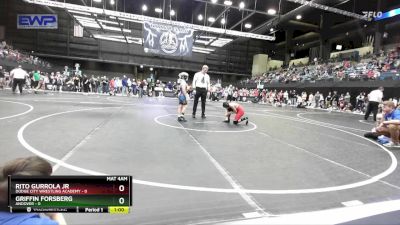 90-95 lbs Quarterfinal - Rito Gurrola Jr, Dodge City Wrestling Academy vs Griffin Forsberg, Andover