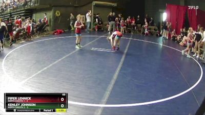 65 lbs Round 2 (4 Team) - Piper Lennick, North Dakota 1 vs Kenley Johnson, North Dakota 2