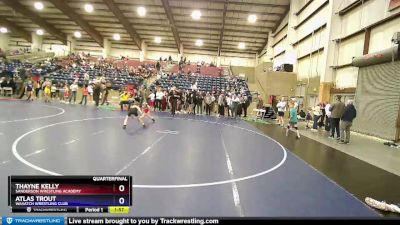 67 lbs Quarterfinal - Thayne Kelly, Sanderson Wrestling Academy vs Atlas Trout, Wasatch Wrestling Club