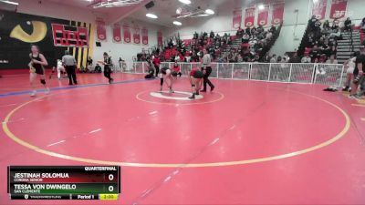 135 lbs Quarterfinal - Jestinah Solomua, Corona Senior vs Tessa Von Dwingelo, San Clemente