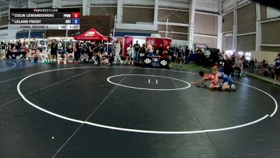 100 lbs Cons. Round 4 - Colin Lewandowski, Pikes Peak Warriors Wrestling vs Leland Frost, Arizona