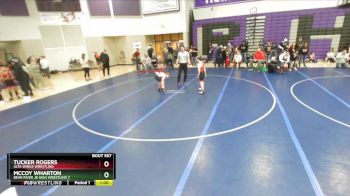 95 lbs Cons. Round 1 - McCoy Wharton, Bear River Jr High Wrestling C vs Tucker Rogers, Alta Wings Wrestling