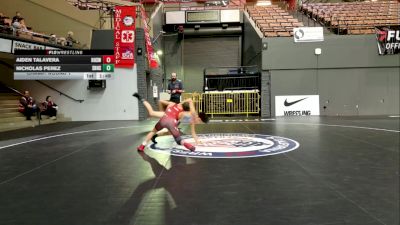 Cadet Boys Lower - 106 lbs Champ. Round 1 - Aiden Talavera, Reedley High School Wrestling vs Nicholas Perez, South Bakersfield High School Wrestling