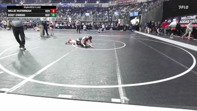 116.4-123.4 lbs Round Of 32 - Millie Waterman, Republic High School vs Zoey Owens, South Central Punishers