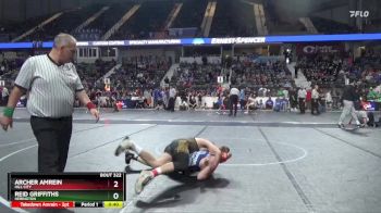 155 lbs 2nd Place Match - Reid Griffiths, Herington vs Archer Amrein, Hill City