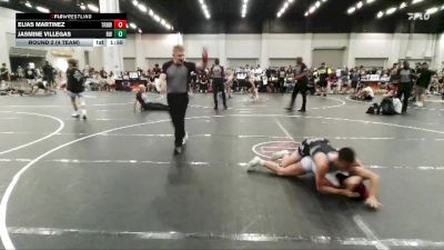 120 lbs Round 2 (4 Team) - Elias Martinez, Top Rank Hawks Wrestling vs Jasmine Villegas, Refinery Wrestling