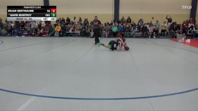 65 lbs Champ. Round 1 - Gavin Montroy, CrassTrained: Weigh In Club vs Julian Berthiaume, Pinnacle