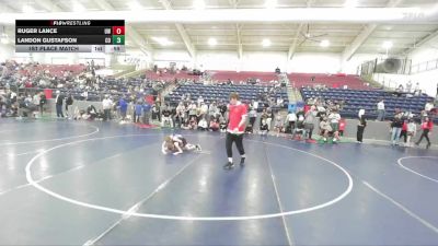 60 lbs 1st Place Match - Landon Gustafson, Colorado Outlaws vs Ruger Lance, Uintah Wrestling
