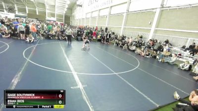 102 lbs Round 3 (4 Team) - Esiah Rios, Idaho 1 vs Gage Southwick, Sanderson Wrestling Academy