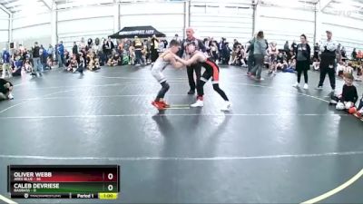 95 lbs Round 2 (6 Team) - Oliver Webb, Ares Blue vs Caleb DeVriese, BadBass