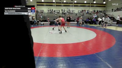 126 lbs Quarterfinal - Greyson Masters, Morris Fitness Wrestling Club vs Eli Flowers, Roundtree Wrestling Academy