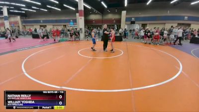 113 lbs Quarterfinal - Nathan Reilly, 512 Outlaw Wrestling vs William Yoshida, NTX Wrestling