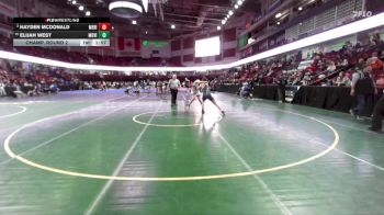 157 lbs Champ. Round 2 - Elijah West, Mountain View vs Hayden McDonald, Meridian
