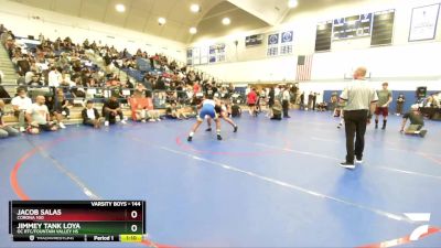 144 lbs Quarterfinal - Jacob Salas, Corona 100 vs Jimmey Tank Loya, OC RTC/Fountain Valley HS