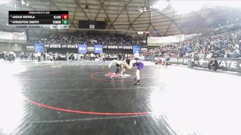 Boys 4A 144 lbs Champ. Round 2 - Kingston Smith, Sumner vs Aidan Devela, Bonney Lake