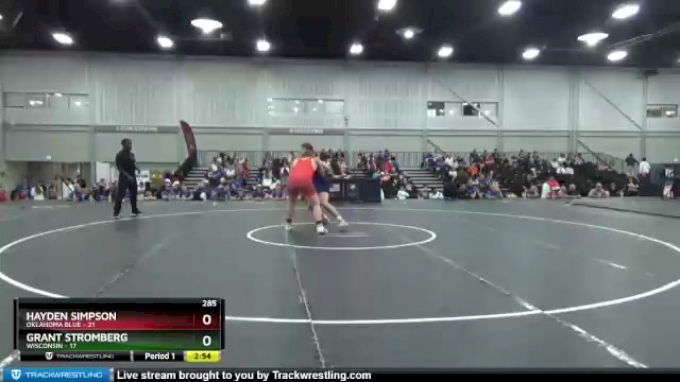 285 lbs Placement Matches (8 Team) - Hayden Simpson, Oklahoma Blue vs ...