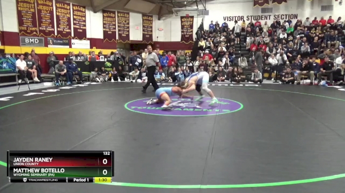 132 lbs Semifinal - Jayden Raney, Union County vs Matthew Botello ...