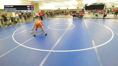 92 lbs Cons. Quarters - Tyler Kipp, The Wrestling Factory Of Kern vs Zeus Esparza, Chabot Gladiator Wrestling