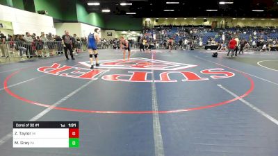 175 lbs Consi Of 32 #1 - Zachary Taylor, MI vs Mark Gray, PA