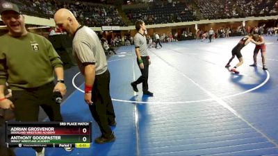 108 lbs 3rd Place Match - Adrian Grosvenor, Siouxland Wrestling Academy vs Anthony Goodpaster, Sebolt Wrestling Academy