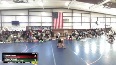 120 lbs Cons. Round 3 - Liam Harper, Wasatch Wrestling Club vs Mckoy Evans, Sanderson Wrestling Academy