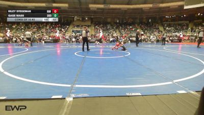 52 lbs Consi Of 16 #2 - Riley Stegeman, RAW Wrestling Club vs Gage Mass, Sherman Challengers