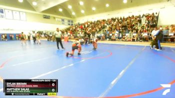 126 lbs Champ. Round 1 - Matthew Salas, Los Alamitos High School vs Dylan Brown, Redondo Union High School Wres