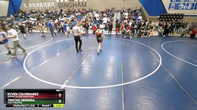 112 lbs Cons. Round 2 - Tristan Herrera, Team Prestige vs Kyven Colmenares, Uintah Jr High Wrestling