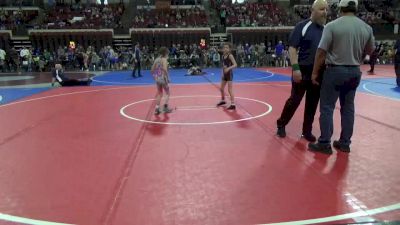 54 lbs Quarterfinal - Sadie Sweat, Kalispell Wrestling Club vs Adelynn Bumgarner, Butte Wrestling Club